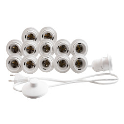 Makeup mirror light LED recessed 220V 13pcs E14 foot switch, white color LEDUA
