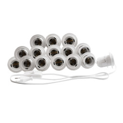 Makeup mirror light LED recessed 220V 15pcs E14 hand switch, white color LEDUA