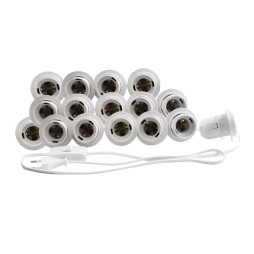 Makeup mirror light LED recessed 220V 16pcs E14 manual switch, white color LEDUA