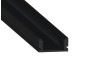 Aluminum profile for LED strip AL-37 1 meter black surface-mounted LEDUA