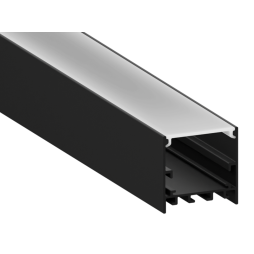 Aluminum profile for LED strip AL-84 2 meters black surface-mounted, pendant LEDUA