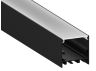 Aluminum profile for LED strip AL-84 2 meters black surface-mounted, pendant LEDUA