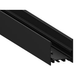 Aluminum profile for LED strip AL-84 2 meters black surface-mounted, pendant LEDUA