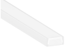 Aluminum profile for LED strip AL-02-2 2 meters white surface-mounted LEDUA