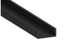 Aluminum profile for LED strip AL-02-2 1 meter black surface-mounted LEDUA