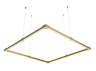 LED pendant lamp, ceiling "Quadra mini" square 110-240V 32W 6500k 1000*1000 gold body LEDUA