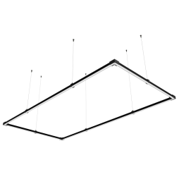 LED pendant lamp, ceiling "Tetragon mini" rectangle 110-240V 48W 6500k 1000*2000 black body LEDUA