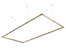 LED pendant lamp, ceiling "Tetragon mini" rectangle 110-240V 48W 6500k 1000*2000 gold body LEDUA