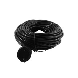 Podovzhuvach 1 socket 16A 20m from ground. / LMK067 black Lemanso