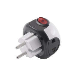 Adapter – adapter with button white + series / LMA7304 Lemanso