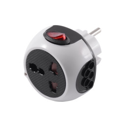 Adapter – adapter with button white + series / LMA7304 Lemanso