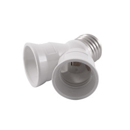 Cartridge adapter from E27 to E27+E27 (2*150W max.)/ LM122 Lemanso