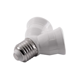 Cartridge adapter from E27 to E27+E27 (2*150W max.)/ LM122 Lemanso