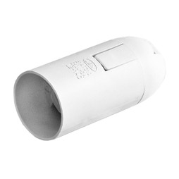 Plastic white unthreaded holder E14 / LM2508 Lemanso