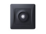 Single SAT satellite socket black graphite VIDEX BINERA