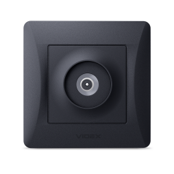 Single TV socket black graphite VIDEX BINERA