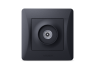 Single TV socket black graphite VIDEX BINERA