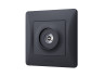 Single TV socket black graphite VIDEX BINERA