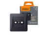 TV+SAT terminal socket black graphite VIDEX BINERA