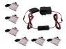 Set of LED square lamps for furniture 6pcs 12W 220V white light manual switch LEDUA