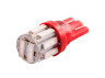 LED car lamp T10-7020-10smd red 12V LEDUA