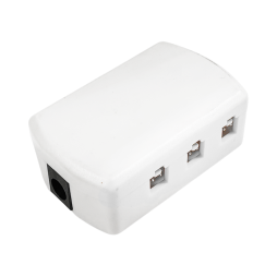 6-hole junction box, white, mini female to DC 5.5*2.1mm LEDUA