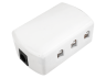 6-hole junction box, white, mini female to DC 5.5*2.1mm LEDUA