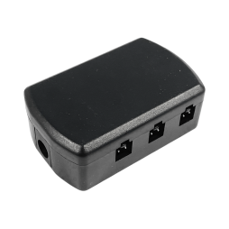 6-hole junction box, black, mini female to DC 5.5*2.1mm LEDUA