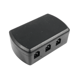 6-hole junction box, black, mini female to DC 5.5*2.1mm LEDUA
