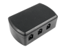 6-hole junction box, black, mini female to DC 5.5*2.1mm LEDUA