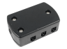 6-hole junction box, black, mini female to DC 5.5*2.1mm LEDUA