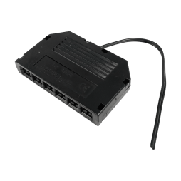 6-hole junction box, black, 110mm 22AWG LEDUA