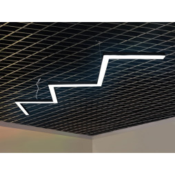 LED pendant, ceiling lamp "Levin" 220V 250W 12600Lm 6000k 500*6 black LEDUA