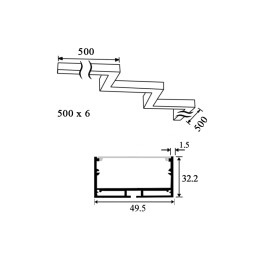 LED pendant, ceiling lamp "Levin" 220V 201W 12600Lm 4000k 500*6 black LEDUA