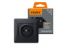 Single socket black graphite VIDEX BINERA