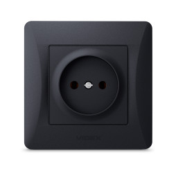 Single socket black graphite VIDEX BINERA