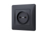 Single socket black graphite VIDEX BINERA