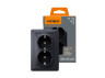 Double socket with grounding black graphite VIDEX BINERA