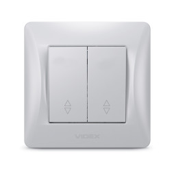 Two-button switch through silver silk VIDEX BINERA