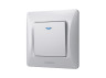 Single-button switch with backlight silver silk VIDEX BINERA