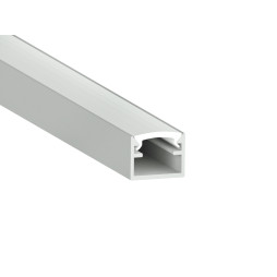 Aluminum profile for LED strip AL-27 2 meters anodized overhead LEDUA