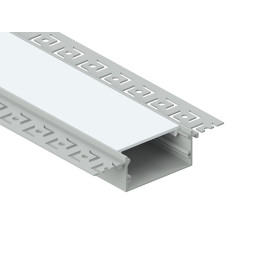 Aluminum profile for LED strip for plasterboard AL-40 2 meters anodized for plaster LEDUA
