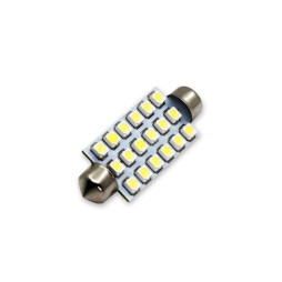 LED car bulb S85-41mm-18smd 3528 white 12V LEDUA
