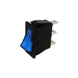 Narrow blue switch with backlight KCD3-102N 16A 250VAC LSW01 Lemanso