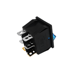 Double switch blue-yellow with backlight KCD2-2101N LSW04 Lemanso