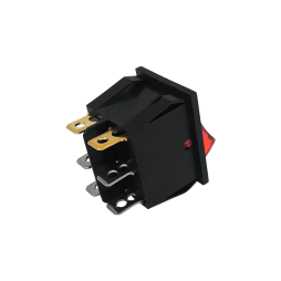 Double switch red with backlight KCD2-2101N LSW04 Lemanso