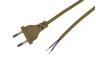 Cable (cord) with flat plug 1.9m + switch brown /LMA017 Lemanso