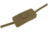 Cable (cord) with flat plug 1.9m + switch brown /LMA017 Lemanso