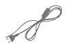 Cable (cord) with flat plug 1.9m + switch gray /LMA017 Lemanso