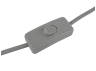 Cable (cord) with flat plug 1.9m + switch gray /LMA017 Lemanso